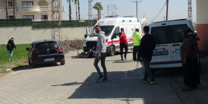 Kilis'te ambulansla motosiklet çarpıştı: 2 yaralı