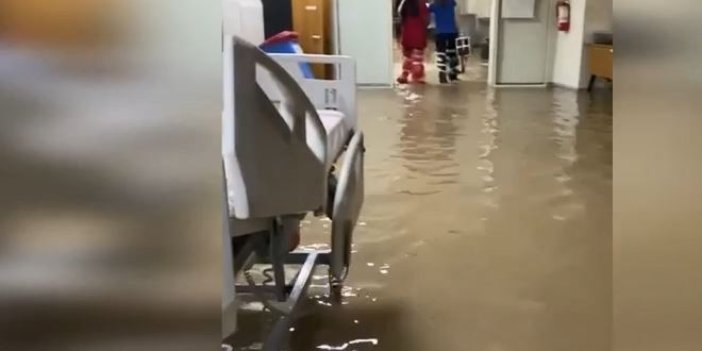 Şanlıurfa'da hastaneyi su böyle bastı