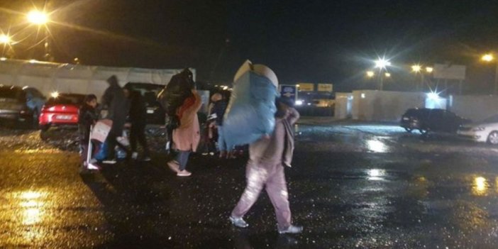 Çadır kent sağanak yağış nedeniyle tahliye edildi