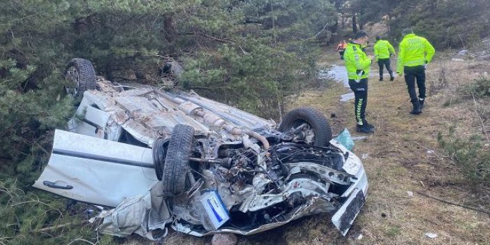 Bolu'da otomobil takla attı: 1 ölü, 2 yaralı