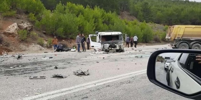 Muğla'da kamyonlar çarpıştı: 1 yaralı