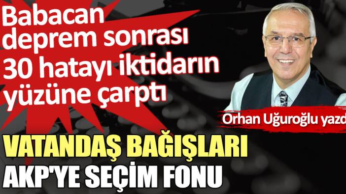 Vatandaş bağışları AKP'ye seçim fonu