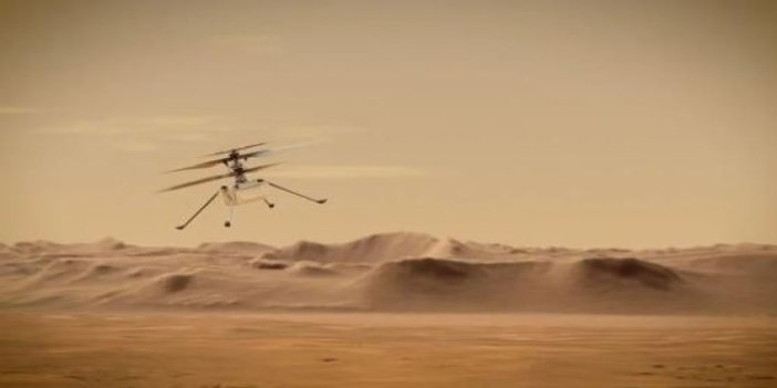 Helikopterin inanılmaz görüntüsü paylaşıldı. NASA Mars'ı havadan teftiş etti