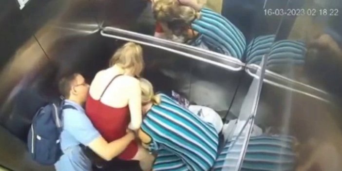 Hamile kadın asansörde doğum yaptı. Mucizevi anlar kameraya yansıdı
