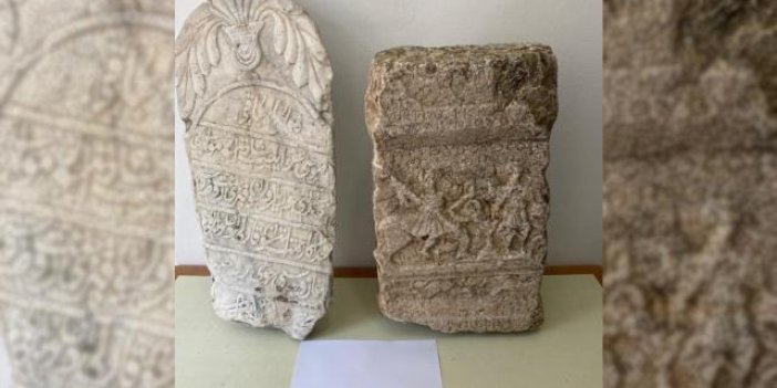 Denizli'de tarihi eser operasyonu: 2 mezar taşı ele geçirildi