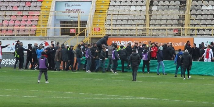 Boluspor-Samsunspor maçından sonra olay çıktı. Yöneticiler birbirine girdi
