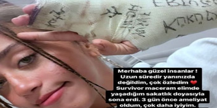 Zeynep Alkan'dan kırık kolunun fotoğrafı üzerinden veda mesajı