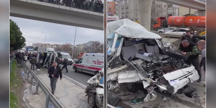 Flaş... Flaş... İstanbul Silivri'de zincirleme trafik kazası. Çok sayıda yaralı var