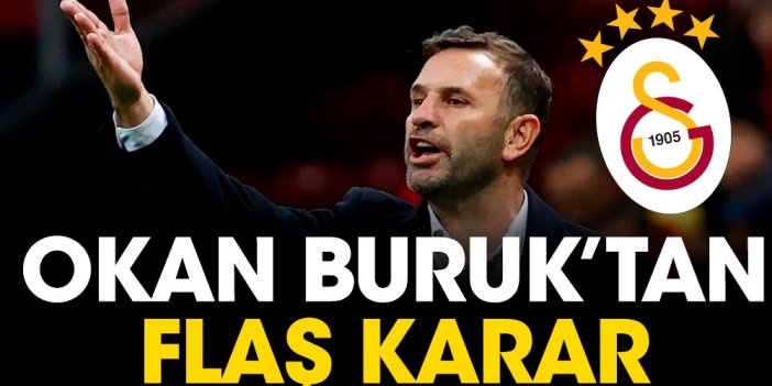 Galatasaray'ın Adana Demirspor 11'i belli oldu. Okan Buruk'tan flaş karar