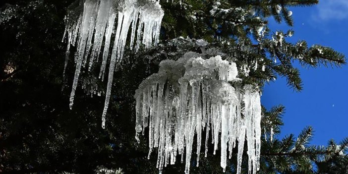 Doğu Anadolu'da göletler dondu, binalarda buz sarkıtı oluştu