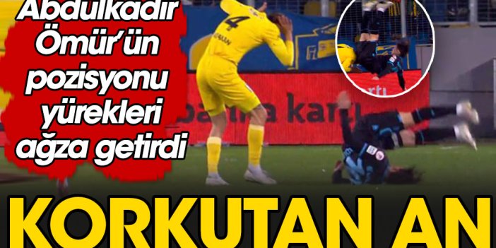 Ankaragücü-Trabzonspor maçında korku dolu anlar. Abdülkadir Ömür yerden kalkamadı