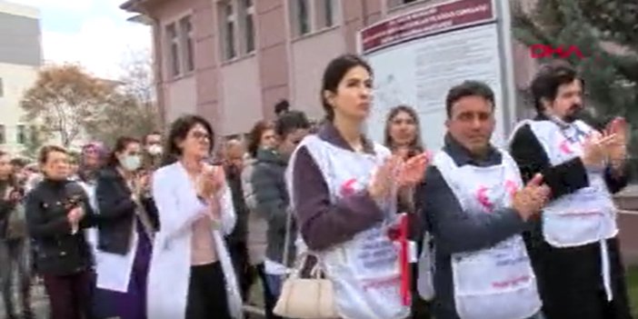 Ankara Sanatoryum Hastanesi'nde doktora yumruklu saldırıya protesto