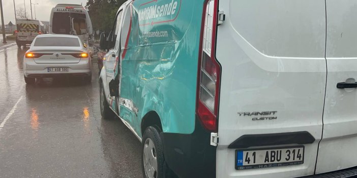 Kocaeli'de zincirleme trafik kazası: 6 işçi yaralandı