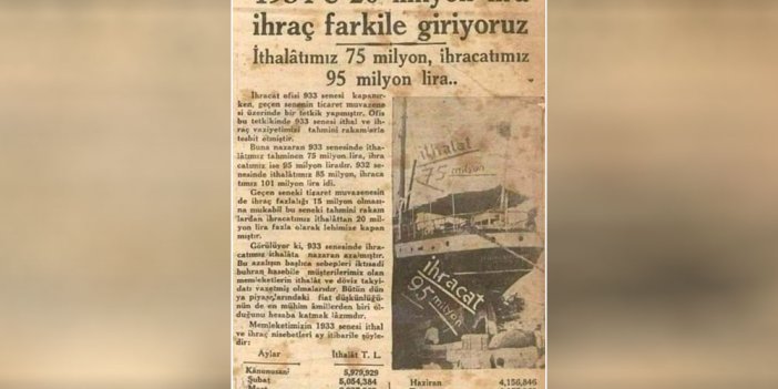 Atatürk Türkiyesi savaştan 10 yıl sonra ihracat fazlası verir hale gelmişti. Şimdi ise dış ticaret açığı her ay rekor kırıyor