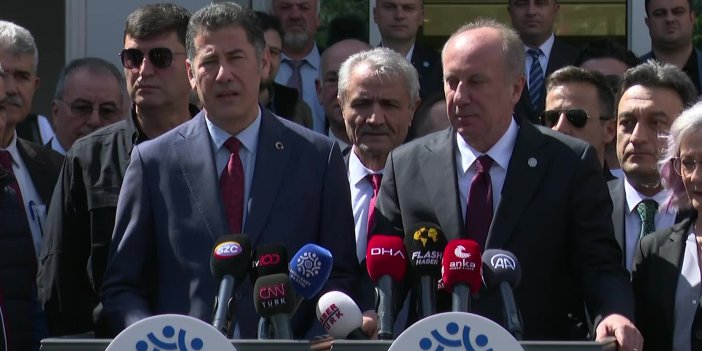 Sinan Oğan Muharrem İnce'yi ziyaret etti. Seçim güvenliği için CHP ve İYİ Parti'ye seslendiler