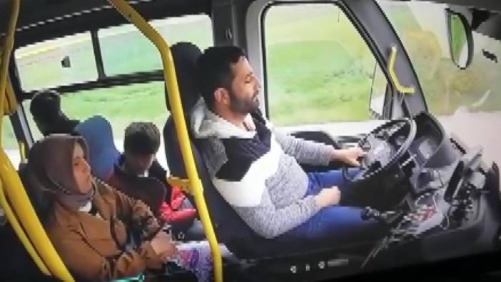 Minibüs şoförü uykuya dalınca yolcular ölümden böyle döndü