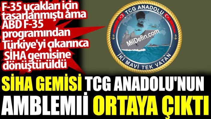 SİHA gemisi TCG Anadolu'nun amblemi ortaya çıktı