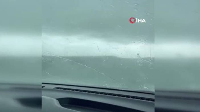 Kuzey Marmara Otoyolu’nda dolu yağışı etkili oldu