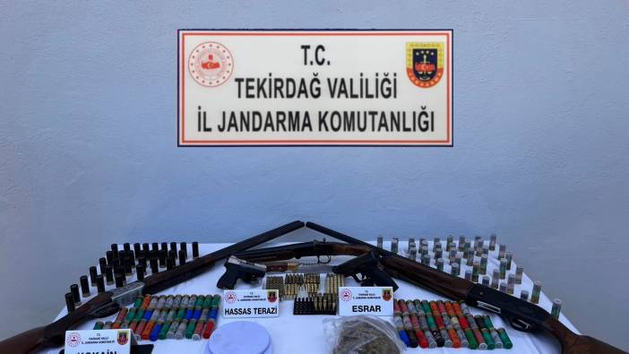 Tekirdağ’da silah ve uyuşturucu operasyonu