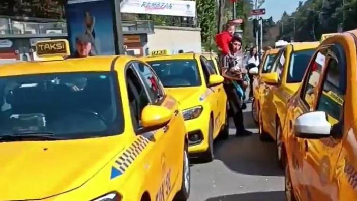 Taksi durağında taksiye binemeyen vatandaş isyan etti