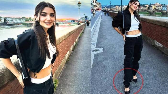 Hande Erçel'in ayakları olay oldu. Sosyal medyada fena ti'ye alındı