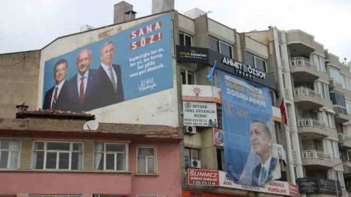 AKP'nin afiş tahammülsüzlüğü. CHP afişini kaldırmak için İl Seçim Kuruluna başvurdular