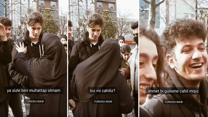 'Siz Cahilsiniz, sizinle muhatap olmam' diyen kadına  Z kuşağı gençlerden okkalı cevap “Ahmet bi gülsene cahilmişiz”