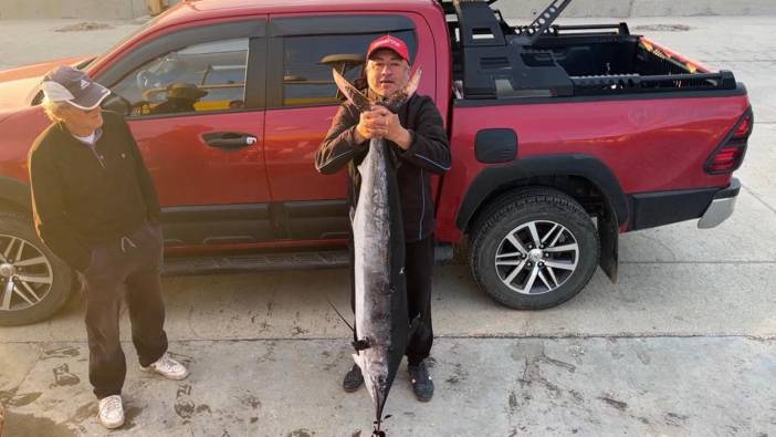 50 kiloluk merlin balığı mızrakla yakalandı