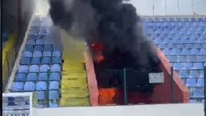 Tekirdağ'da stadyumda yangın