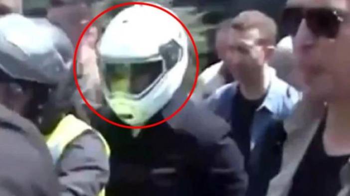 AKP'li isim mitinge polis motosikletiyle gitti. Vatandaş şaşkınlığını gizleyemedi