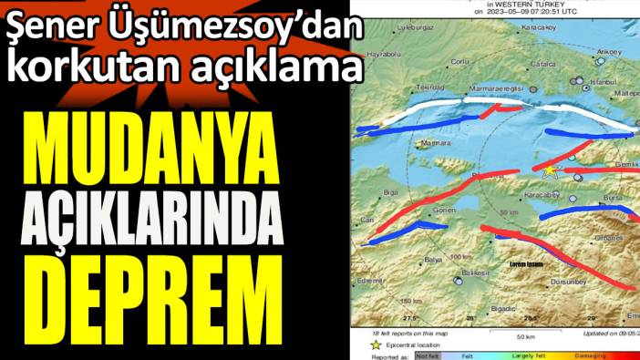 Mudanya açıklarında deprem