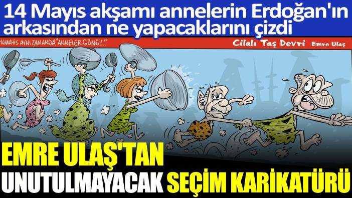 Emre Ulaş'tan unutulmayacak seçim karikatürü. 14 Mayıs akşamı yaşanacakları çizdi