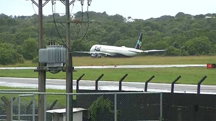Brezilya'da yolcu uçağı pistten çıktı. Yolcular büyük tehlike atlattı