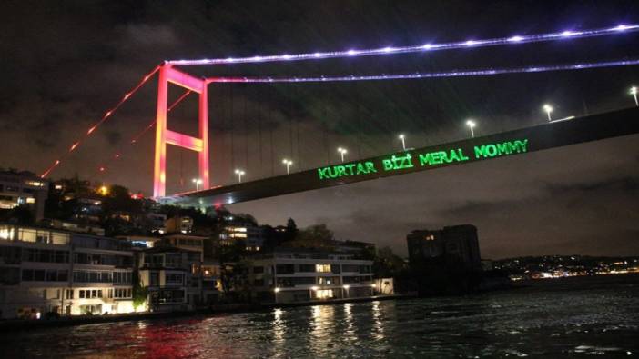 Fatih Sultan Mehmet Köprüsü’nde Meral Akşener'e lazerli çağrı