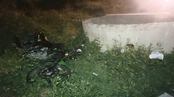 Ankara'da motosiklet su kuyusuna çarptı: 1 ölü, 1 yaralı