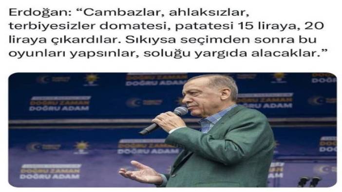 Erdoğan mitingde kullandığı ifadelerle adeta 20 yıldır iktidarda olduğunu unuttu