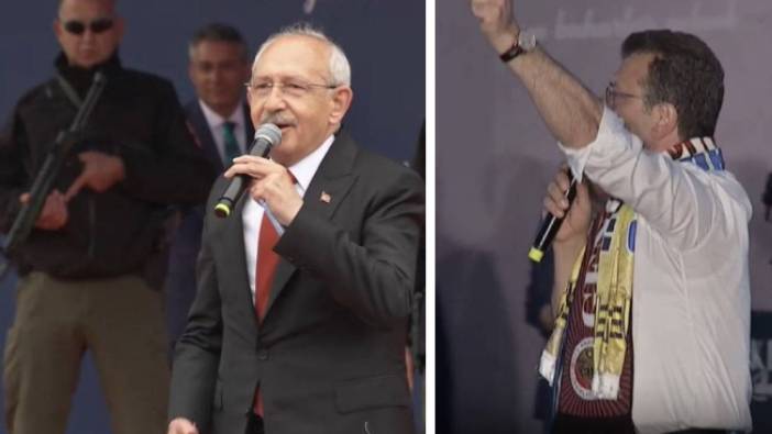 Kılıçdaroğlu ve İmamoğlu mitingde çelik yelek giydi. Seçime günler kala güvenlik önlemleri üst seviyede