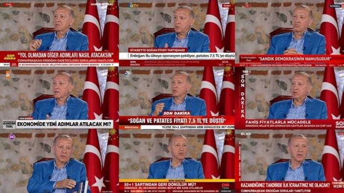 Erdoğan'ın katıldığı ortak canlı yayın 24'ten fazla kanalda yayınladı.Kılıçdaroğlu tepki gösterdi