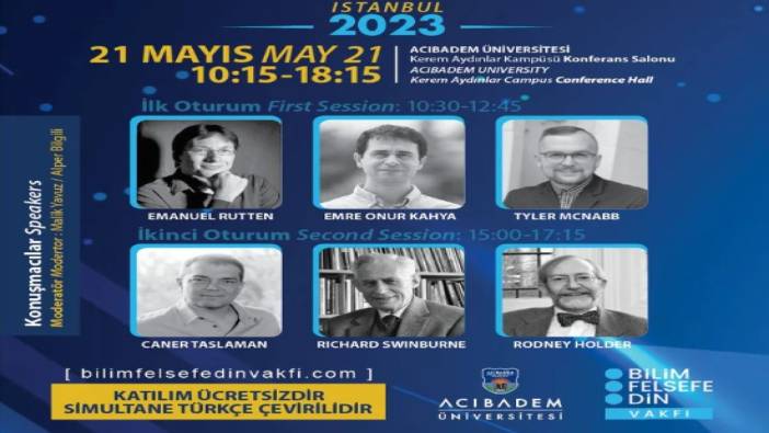 Türkiye'de ilk defa uluslararası bilim, felsefe, din konferansı gerçekleştirilecek
