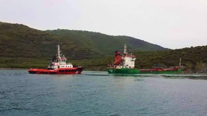 Marmara Adası açıklarında karaya oturan gemi 3 saatte kurtarıldı