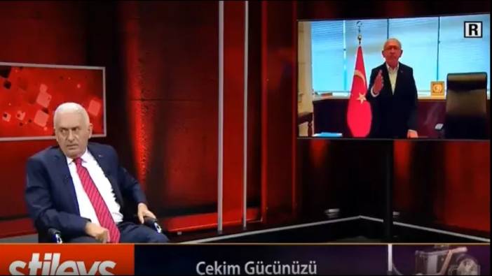 Kılıçdaroğlu videosu açıldı, Binali Yıldırım stüdyoya geldiğini zannetti. Canlı yayında ilginç anlar