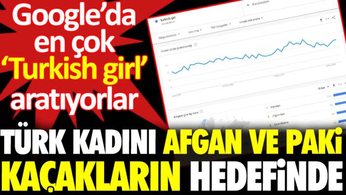 Türk kadını Afgan ve Paki kaçakların hedefinde. Google’da en çok ‘Turkish girl’ aratıyorlar