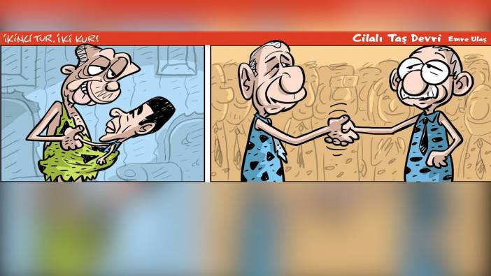 Emre Ulaş'tan gülme garantili Ümit Özdağ ve Sinan Oğan karikatürü