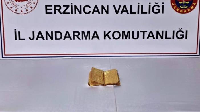 Erzincan'da altın kitap ele geçirildi