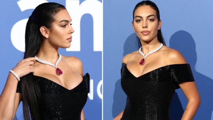 Ronaldo'nun sevgilisi Georgina Cannes'i salladı. Taktığı kolyenin değerini duyanlar dondu aldı