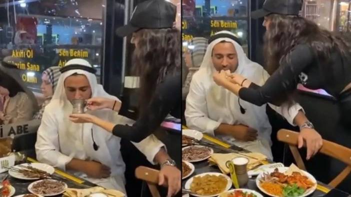 Bu reklamı çekene yazıklar olsun. Türk kızı lokantada Arap’a yemek yediriyor