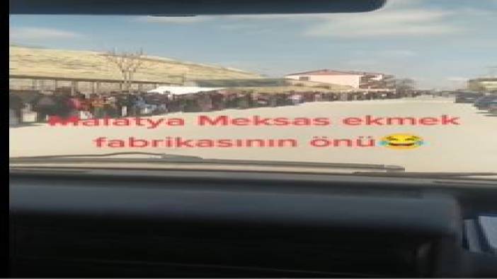 Erdoğan'a %71 oy veren Malatya'da ekmek fabrikası önündeki kuyruk. Kelimeler kifayetsiz