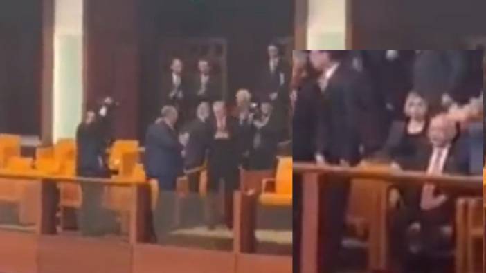 Erdoğan, TBMM’de locaya giriş yaptı. Kılıçdaroğlu ayağa kalkmadı. O anlar böyle görüntülendi!