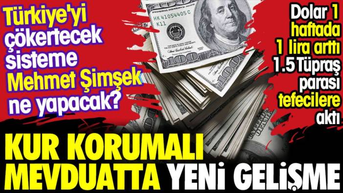 Kur Korumalı Mevduatta yeni gelişme. Türkiye'yi çökertecek sisteme Mehmet Şimşek ne yapacak?