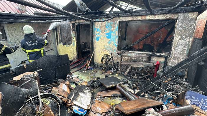 Düzce’de yangın. 7 ev yandı